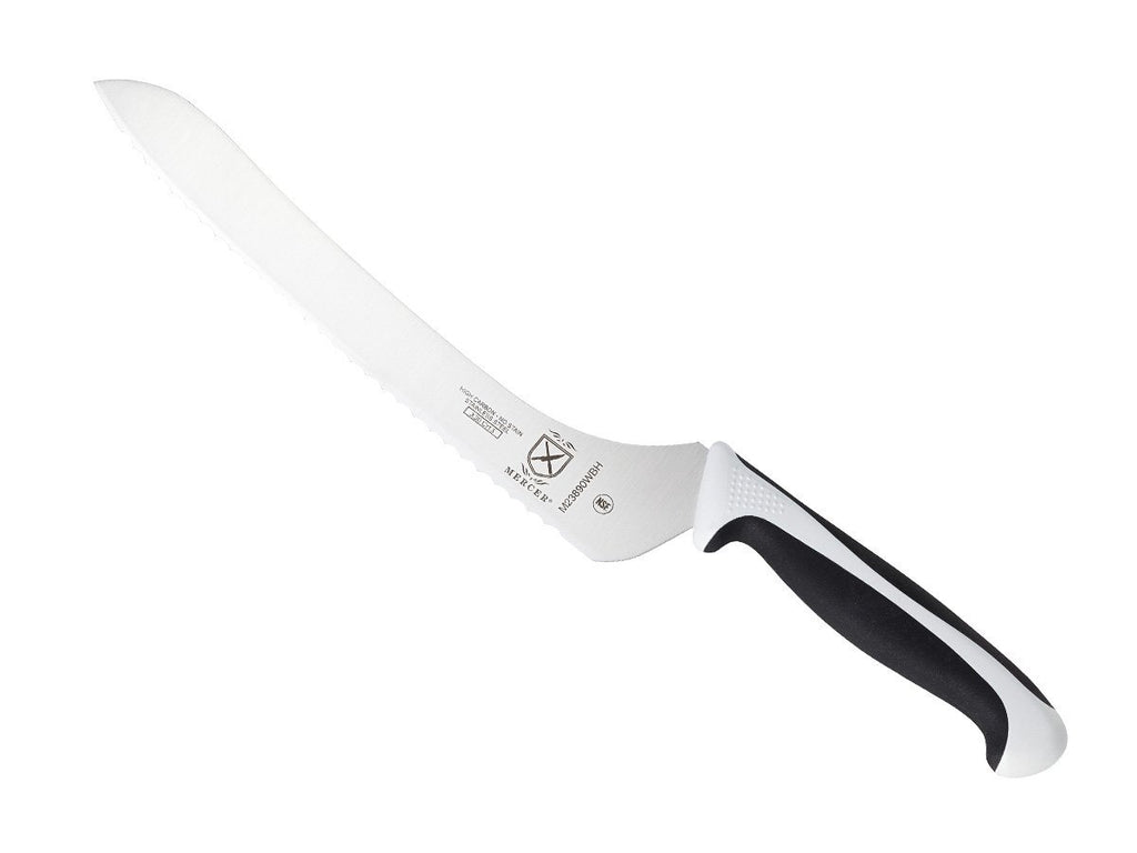 Mercer Culinary Millennia Colors 7-Inch Granton Edge Santoku Knife, Green