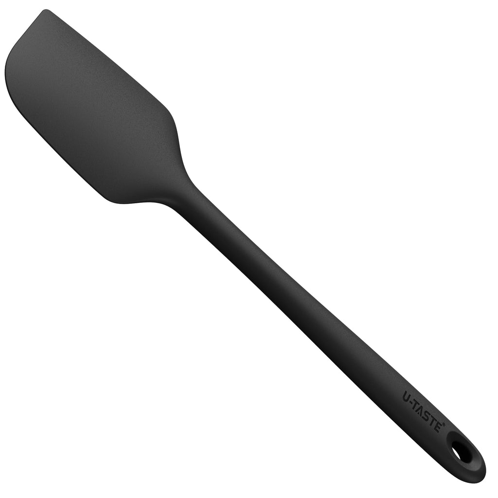 U-Taste Silicone Spoon Spatula, 480°F High Temp Spoonula, 11.38", Black