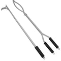 40" Fire Tongs Fire Pit Tongs Set, Stainless Steel Fireplace Tongs