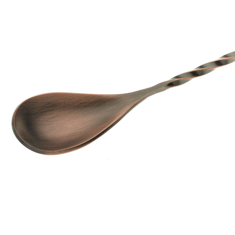 Barfly Bar Spoon, Fork End 12 3/8" (31.5 cm), Antique Copper
