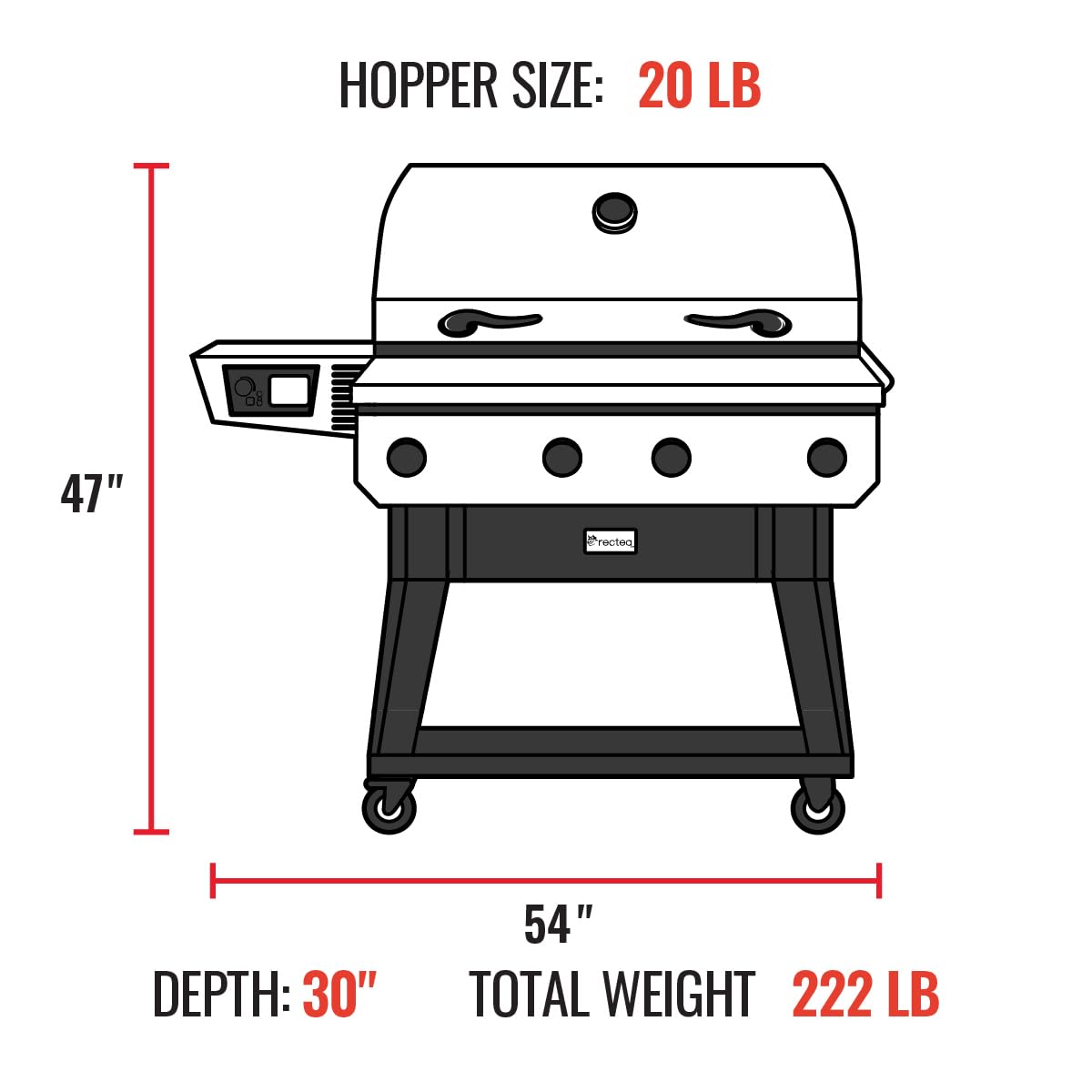 recteq X-Fire Pro 825 Wood Pellet Smoker Grill, Wi-Fi Electric Pellet Grills, Dual Cooking Modes for Hot and Fast + Low and Slow Cooking (Grill + Basics Bundle)