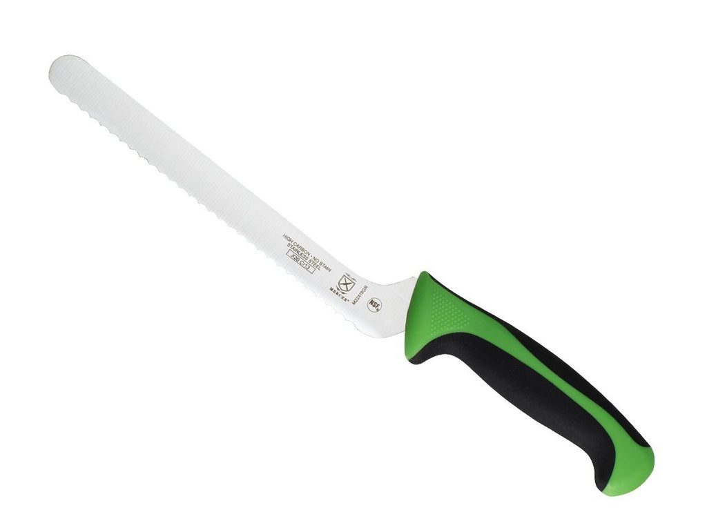 Mercer Culinary Millennia Colors 7-Inch Granton Edge Santoku Knife, Green