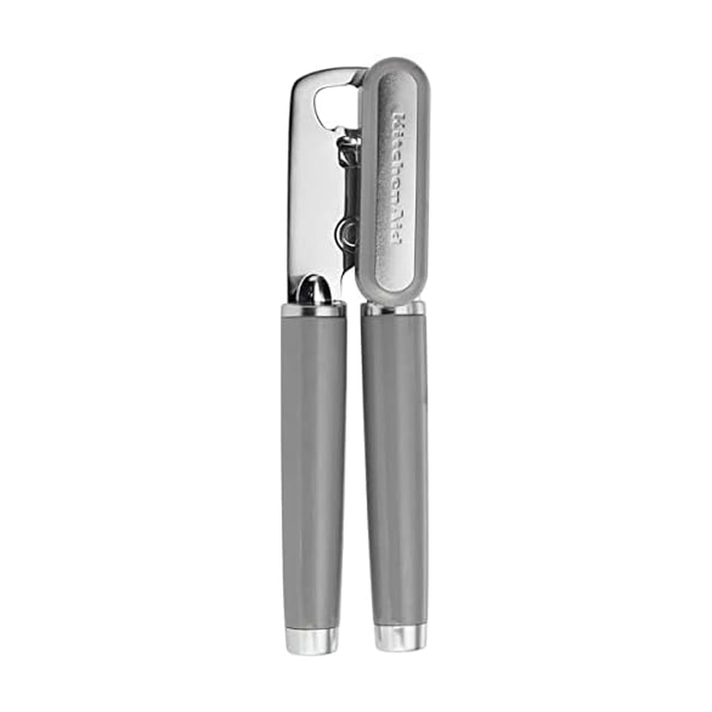 KitchenAid Classic Multifunction Can Opener and Bottle Opener Easy to Use, Razor Sharp Stainless Steel Cutting Wheel, Soft Ergonomic Handles, Almond Cream