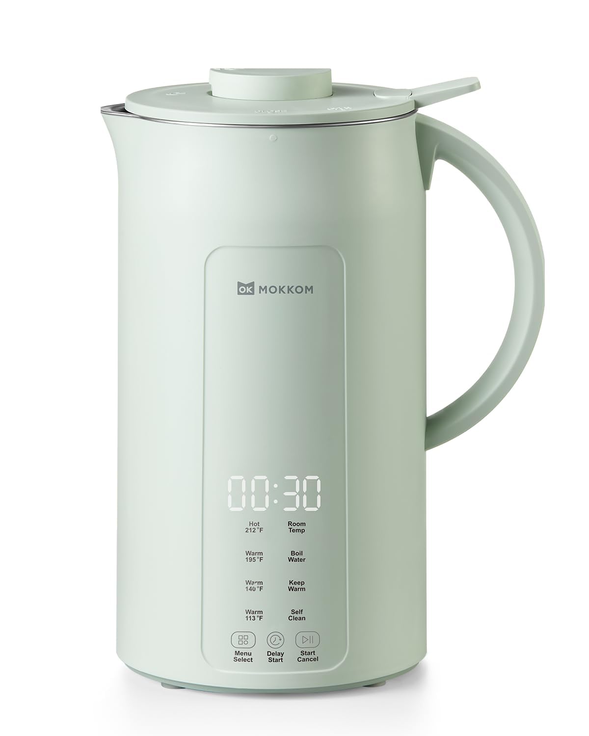 MOKKOM Soy Milk Maker, 42oz Self-Cleaning Small Countertop Blender