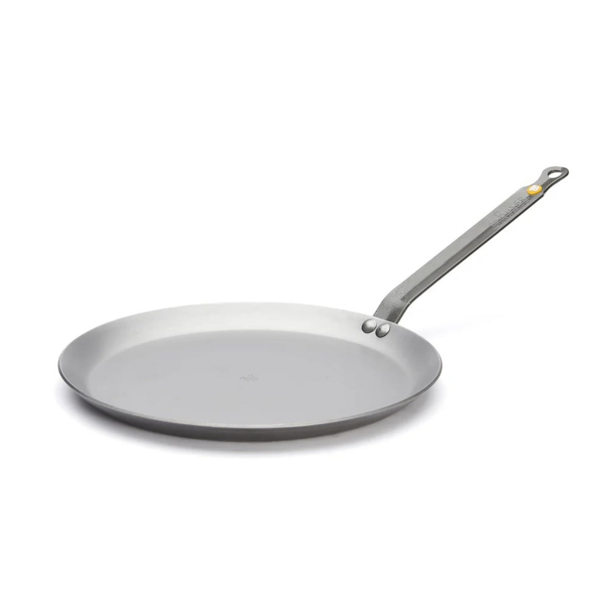 de Buyer MINERAL B Carbon Steel Crepe & Tortilla Pan - 9.5” Diameter, 8.25” Cooking Surface - Ideal for Making & Reheating Crepes, Tortillas & Pancakes - Naturally Non-Stick Finish - Made in France