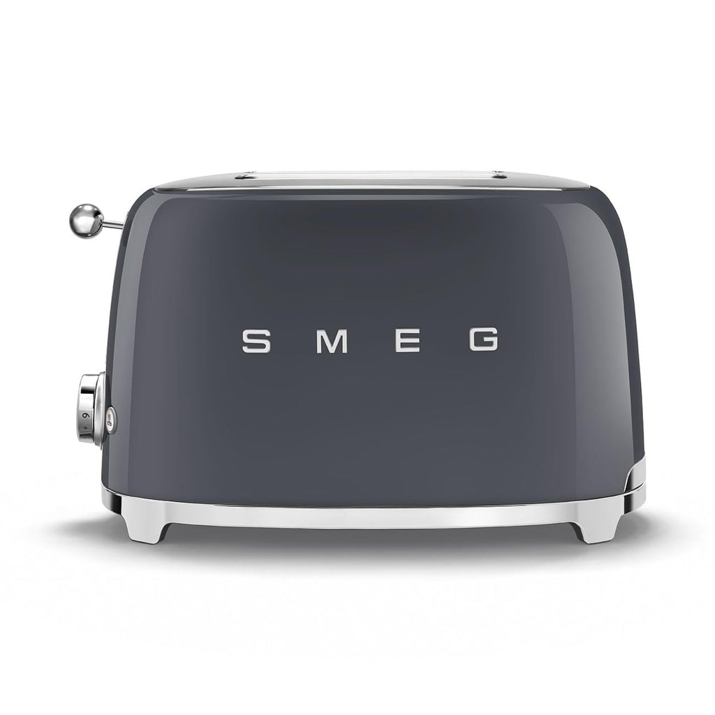 SMEG 2 Slice Toaster with 6 Presets and Defrost Function and Removable Crumb Tray TSF01RDUS, RED