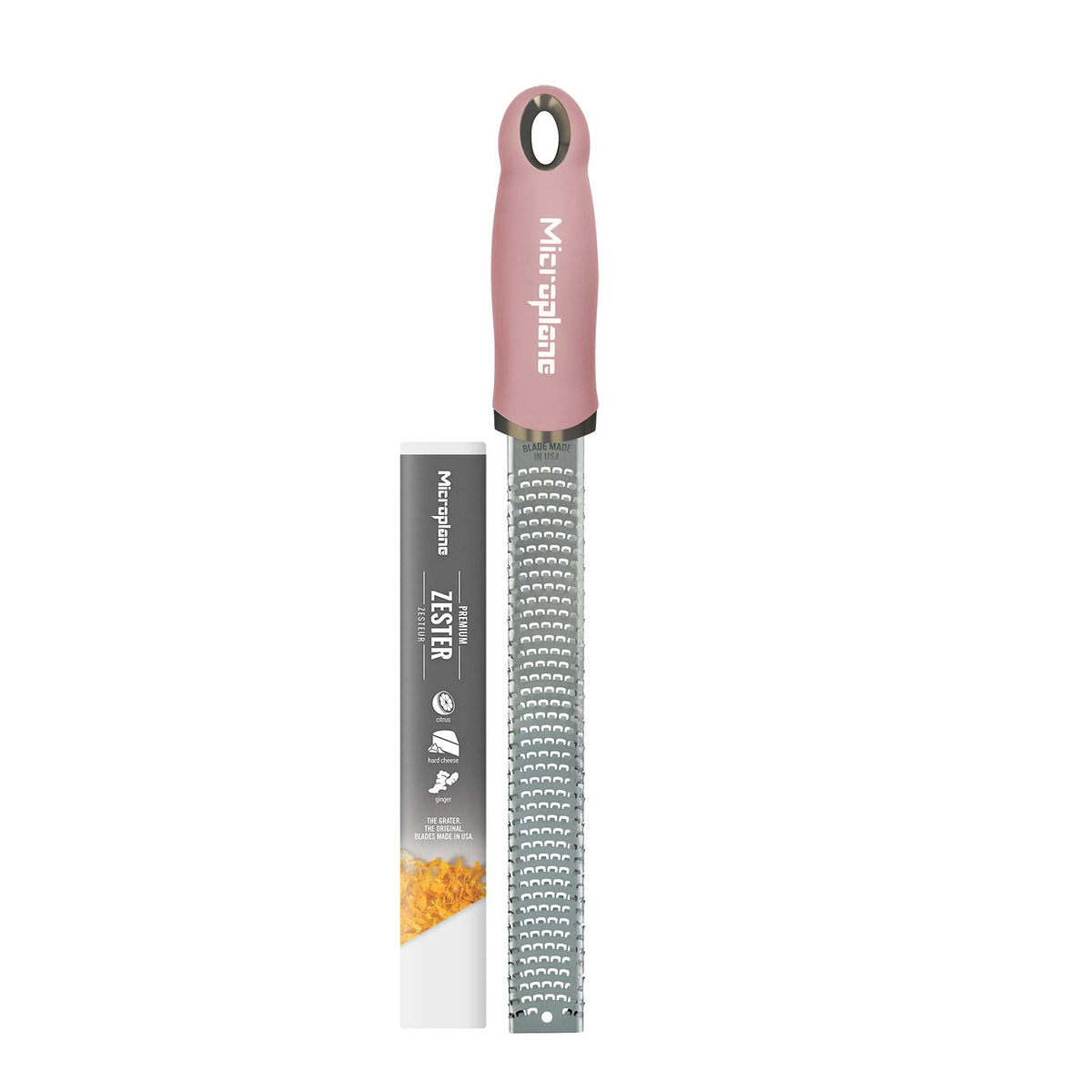 Microplane Premium Classic Series Zester 18/8, Black - Lemon Zester & Cheese Grater & Vegetable Grater - Citrus, Parmesan Cheese, Garlic, Ginger, Nutmeg, Chocolate - Stainless Steel Grater