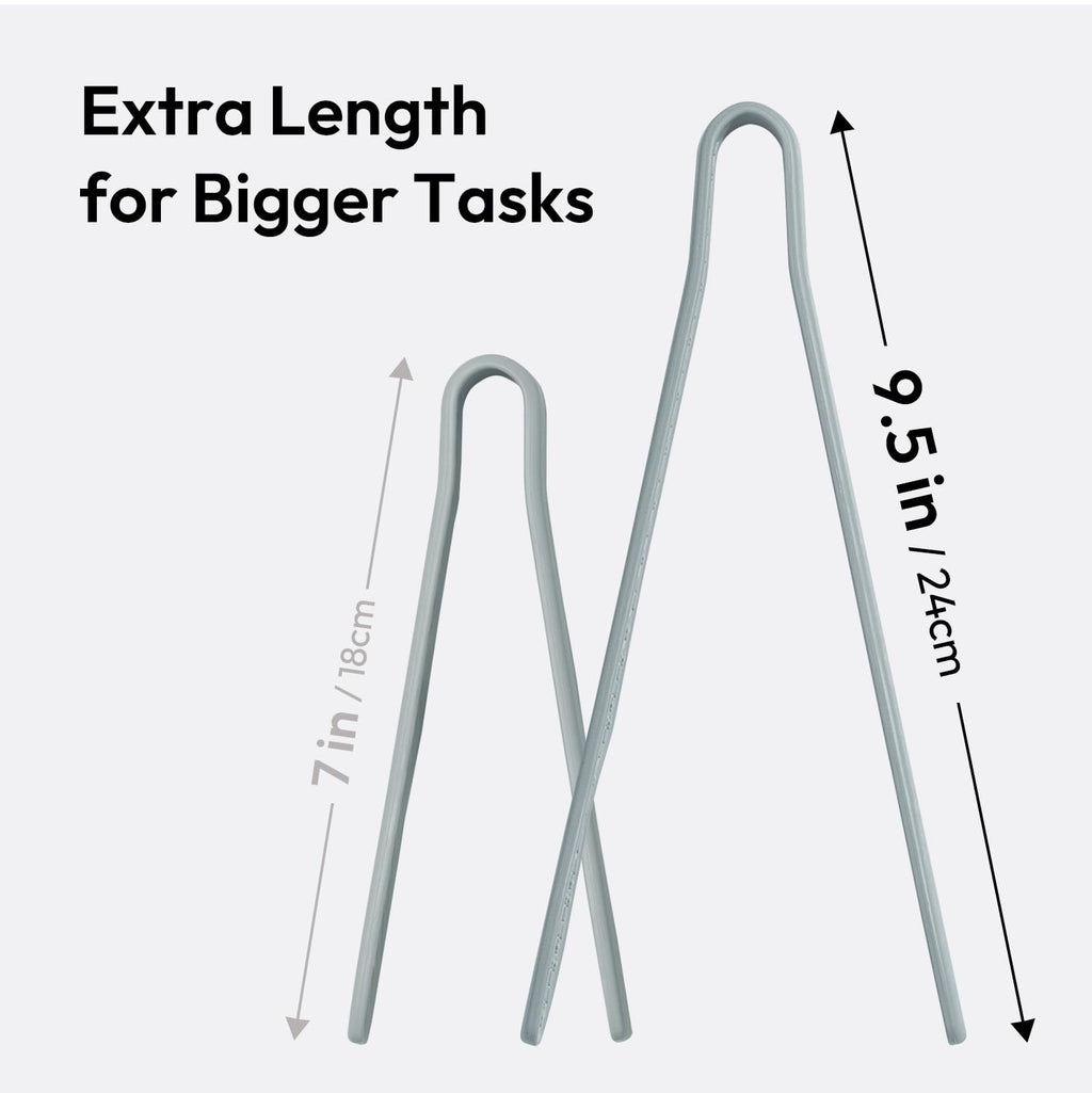 carrotez Silicone Tongs for Cooking, Anti-Slip,Non-Scratch Kitchen Tongs 9.5 inch Silicone Tongs 1Pack - Gray
