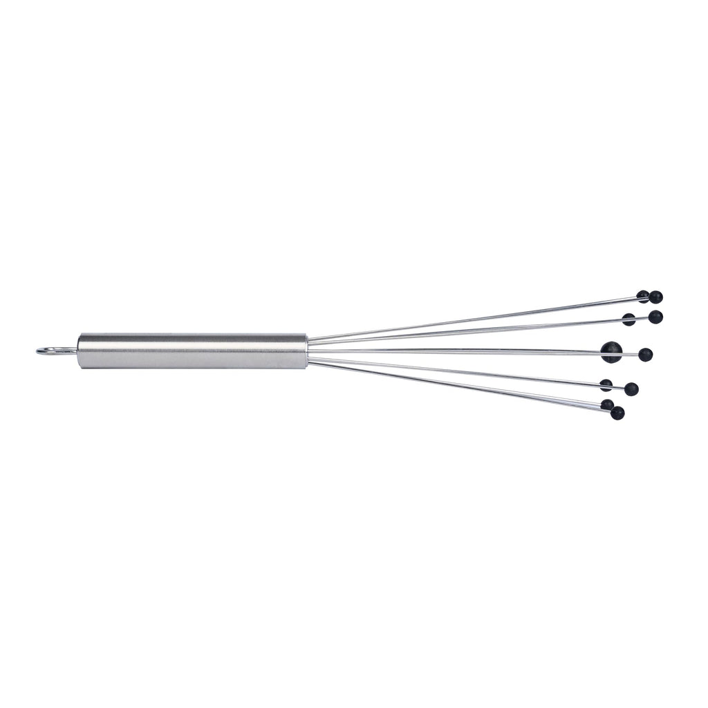 Restaurantware 10.5 in Stainless Steel Ball Whisk with Silicone Tips - 6 Pack - German Standard Sauce & Gravy Whisk, Non-Scratch, Dishwasher Safe - Non-Stick Safe Silicone Ball Whisk for Baking