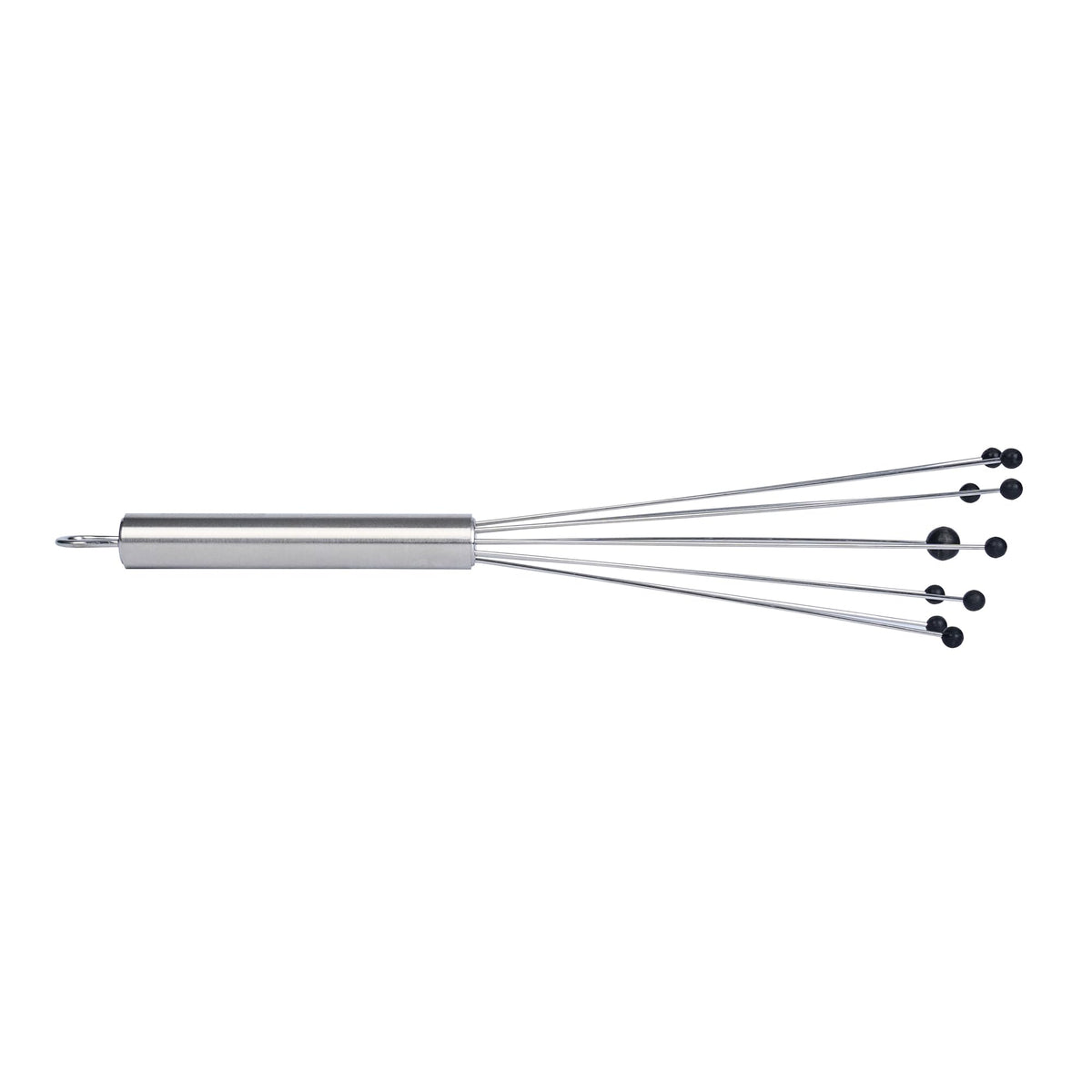Restaurantware 10.5 in Stainless Steel Ball Whisk with Silicone Tips - 6 Pack - German Standard Sauce & Gravy Whisk, Non-Scratch, Dishwasher Safe - Non-Stick Safe Silicone Ball Whisk for Baking