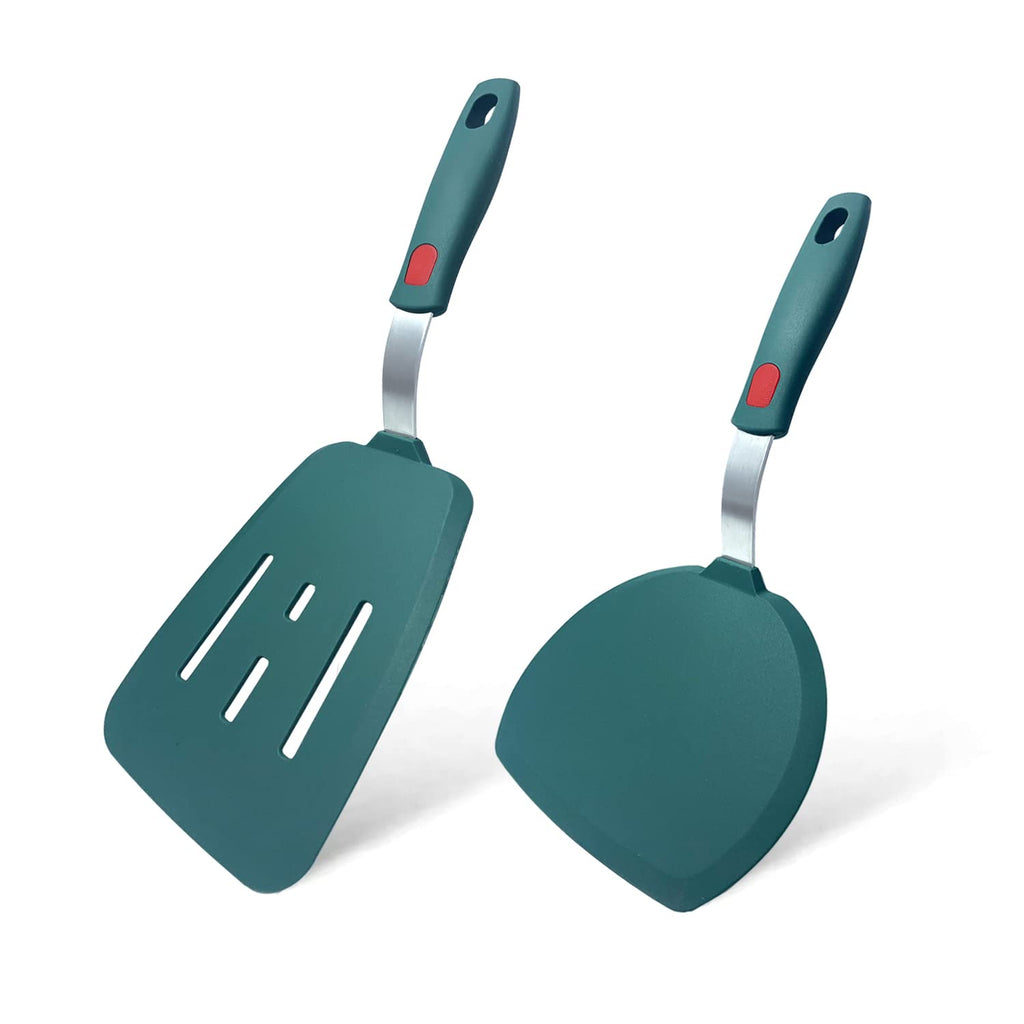 Tenta tenta kitchen Silicone Fish Spatula Turner Wide Pancake Spatulas for Nonstick Cookware Pans Omelette Egg Spatula 600°F Heat-Resistant Kitchen Silicone Utensils