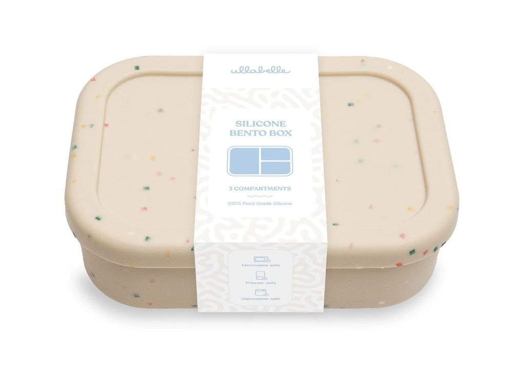 Ullabelle Kids Bento Box – 3 Compartments, Leakproof Lunch Box, BPA-Free Snack Container, Divided Lunch Box for Toddlers & Kids, Dishwasher Safe, Easy to Clean (Blue)