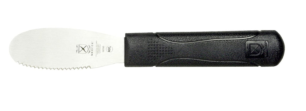 Mercer Culinary Millennia Mini Turner/Spatula, 2.5 Inch x 2.5 Inch Blade, Black Handle