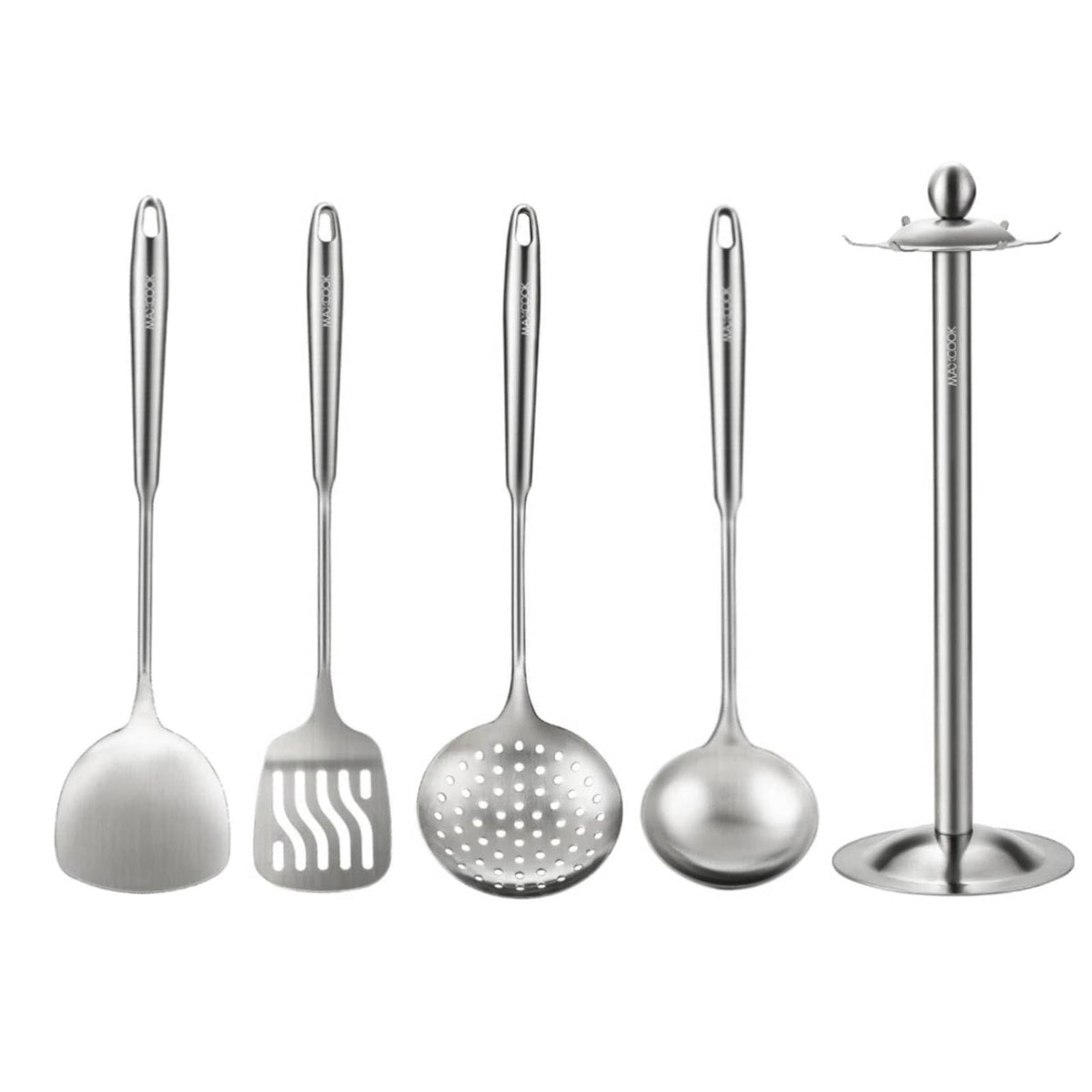 MAXCOOK Wok Spatula Set, 18/8 Stainless Steel Cooking Utensils set, 3 Pcs