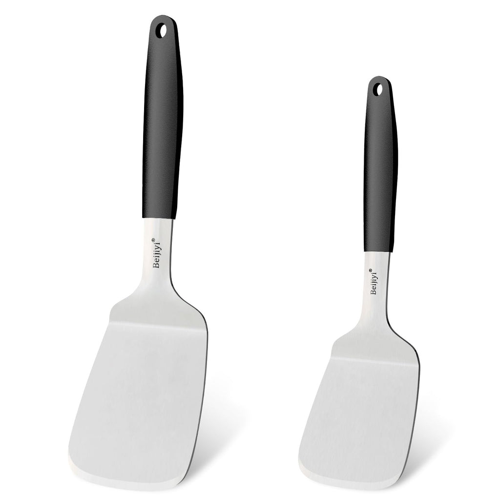 Beijiyi 2-Piece Stainless Steel Slotted Spatula Set, 13.3" & 11.3"