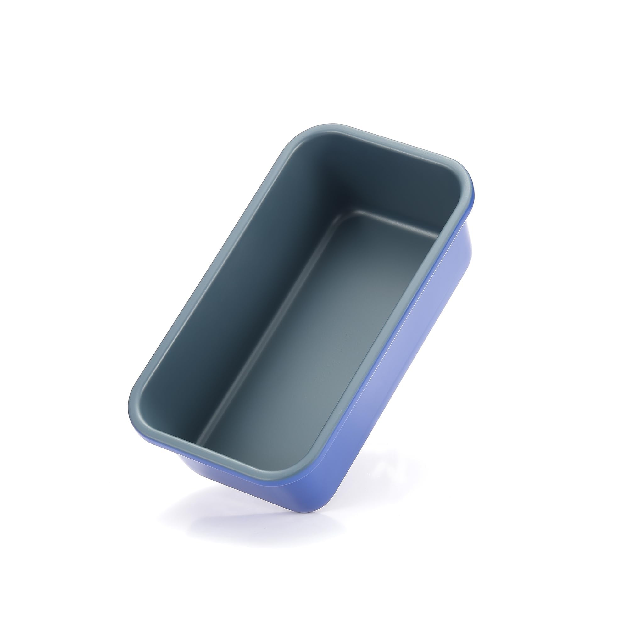 Monfish loaf pan baking bread 1lb loaf bread pans for home baking cake 9x5inch set of 2 haze blue non stick coating Royal blue carbon steel