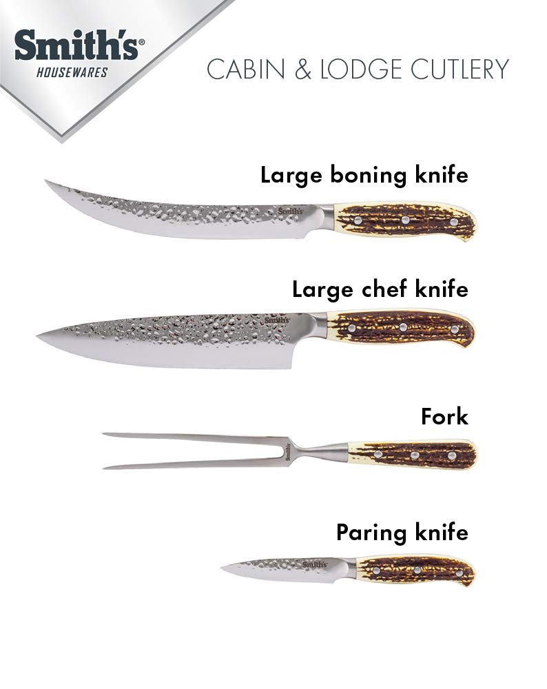 Smith's 51032 Cabin & Lodge Cutlery Block Set (14-Piece), One Size, Gray