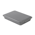 GoodCook Everyday Baking Pan with Metal Lid Nonstick Warp-Resistant Heavy-Gauge Steel Construction Even-Heating Oblong Cake Pan with Solid Oven-Safe Cover, 9x13-Inch, Gray