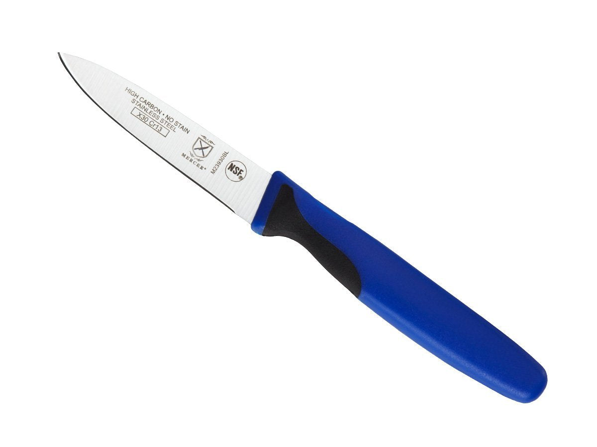 Mercer Culinary Millennia Colors 7-Inch Granton Edge Santoku Knife, Green