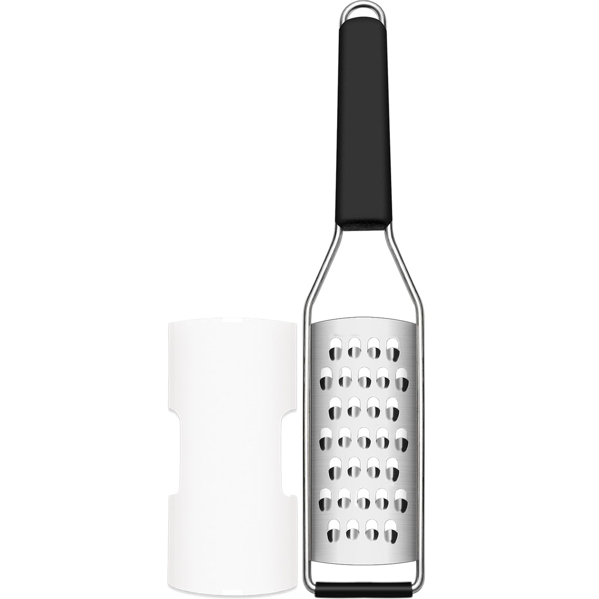 Cambom Lemon Zester Grater Three-piece Suit - Heavy Duty Kitchen Tool for Parmesan Cheese, Ginger, Garlic, Nutmeg, Chocolate, Vegetables，Fruits，Stainless Steel Grater Dishwasher Safe Black