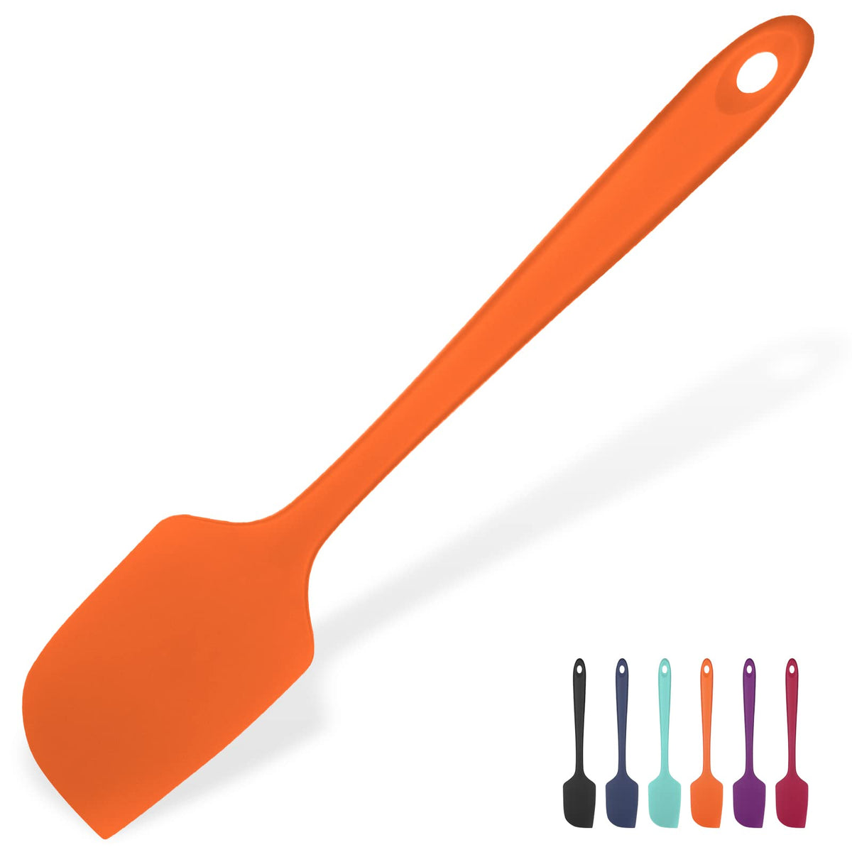 U-Taste Silicone Large Spatula, 600ºF High Temp Bowl Scraper, 11.38"/Orange