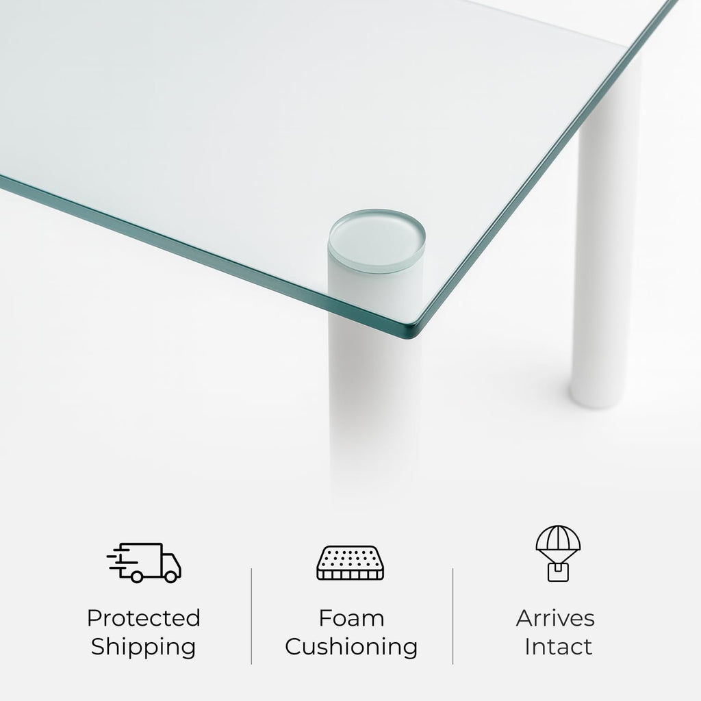 Clear Rectangle Tempered Glass Table Top 24" x 48", 1/4" Thick Flat Polished Edge, Scratch Resistant, Easy Clean Replacement for Dining, Coffee, or Office Tables – Fab Glass and Mirror