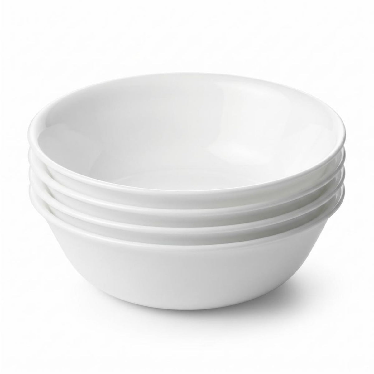 Corelle Vitrelle 6-Piece Salad Appetizer Plate Set Triple Layer Glass and Chip Resistant, 6-3/4-Inch Lightweight Round Plates, Winter Frost White