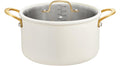 BEZIA 12 Quart Full Clad Try-Ply Stainless Steel Stock Pot, Induction Ready