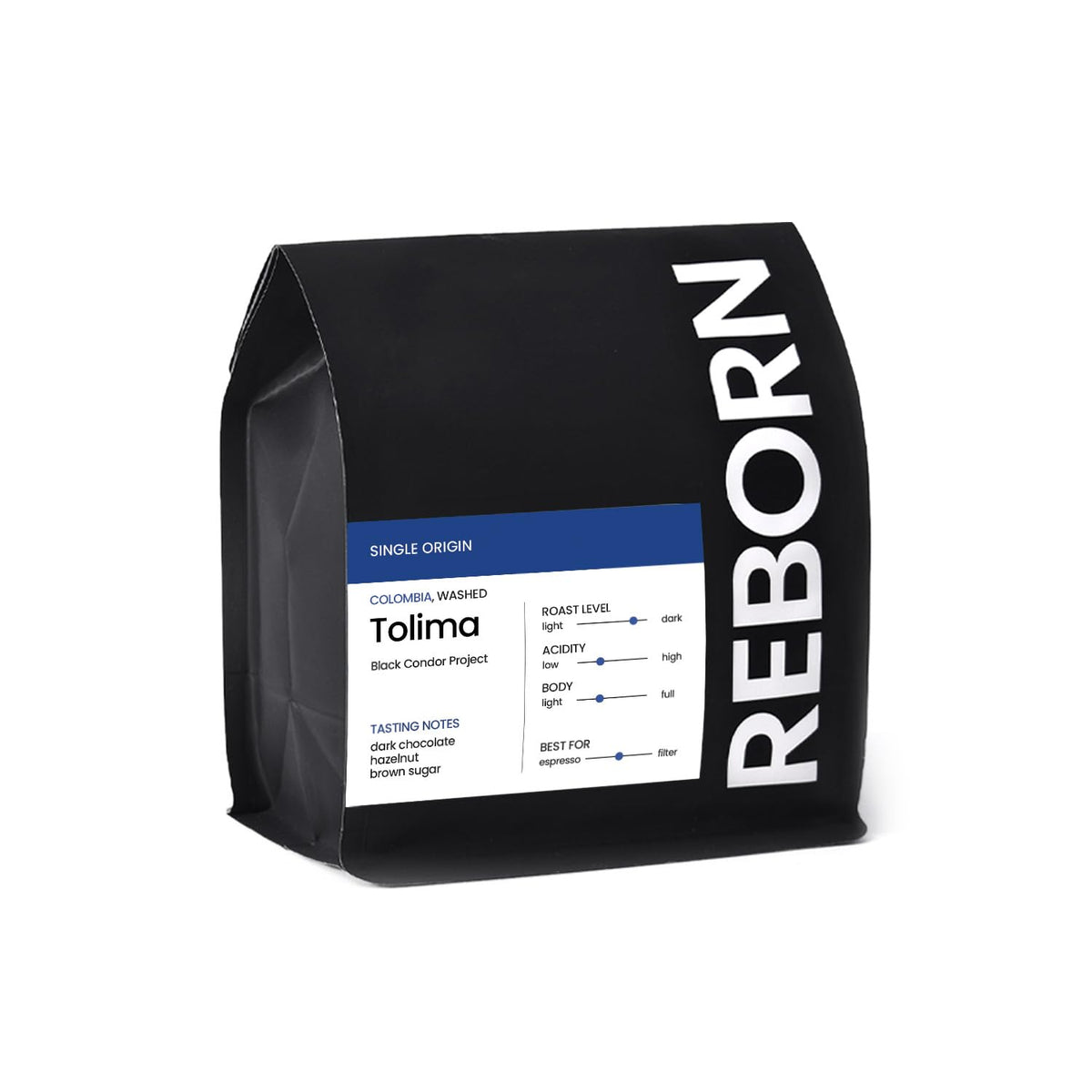 Reborn Coffee Specialty Whole Bean Coffee, Medium Roast, 12 Ounce, Guatemala Huehuetenango, Flavor Notes of Red Grape, Milk Chocolate, and Toasted Almonds