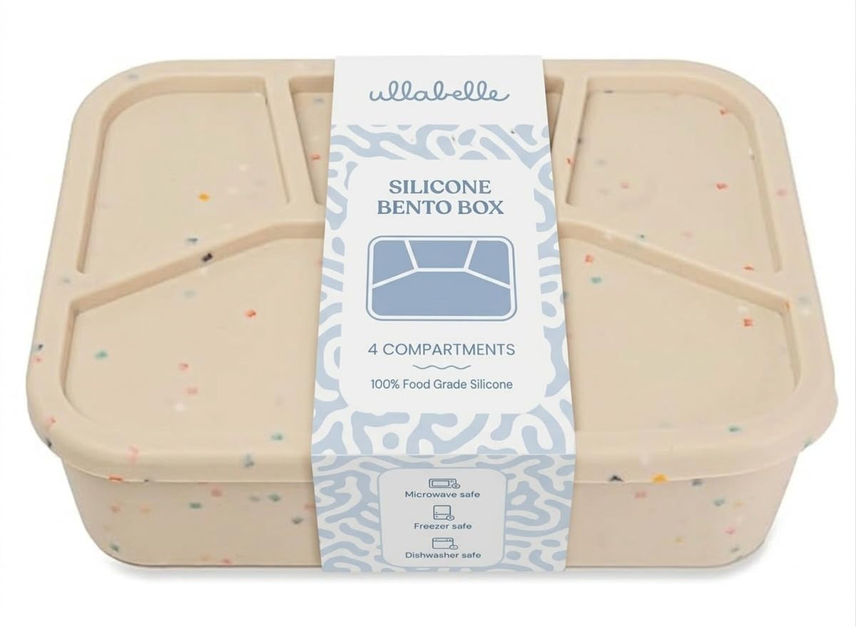 Leak Proof Square Bento Box Food-Grade Silicone Bento, BPA, Phthalate, Lead, & PVC Free - Bento Lunch Box for Daycare, Kids, & Adults - Leak Resistant Sets With Lids Snack Box Container (Pink)