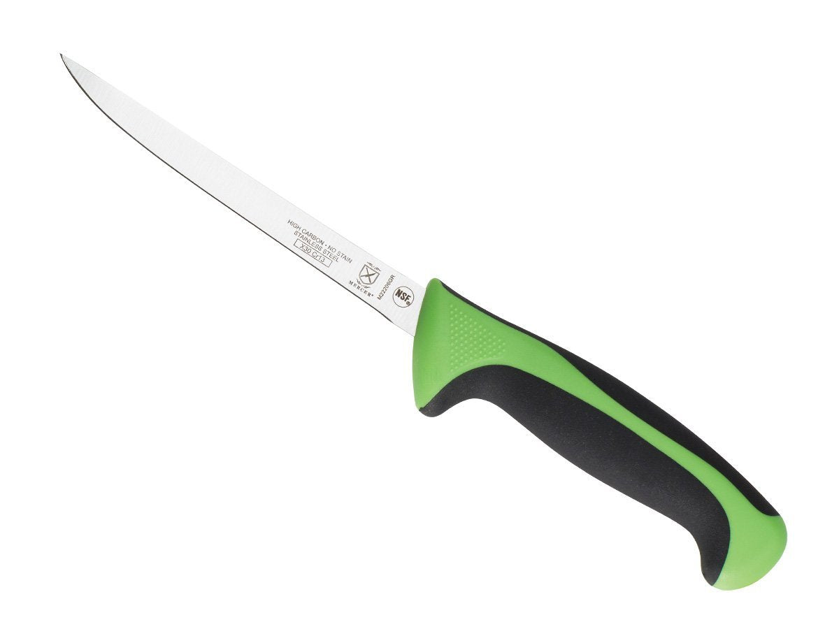 Mercer Culinary Millennia Colors 7-Inch Granton Edge Santoku Knife, Green