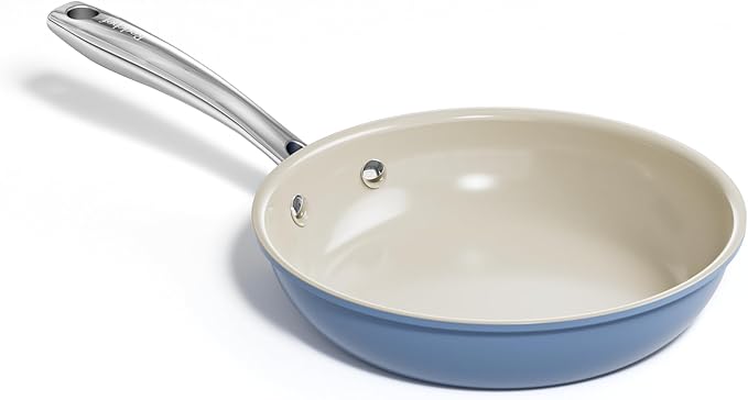 Redchef Ceramic Non Stick Egg Pans, Nonstick Frying Pan Skillet, 8 inch Cooking Pan Non Toxic with Stay Cool Handle for Induction, PTFE & PFAS & PFOA Free
