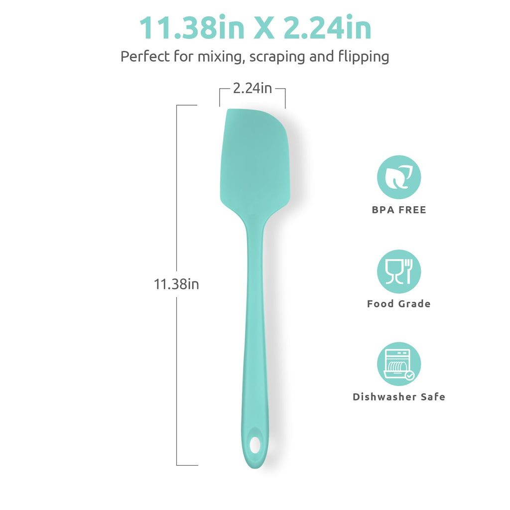 U-Taste Silicone Large Spatula, 480ºF High Temp Scraper, 11.38", Aqua Sky