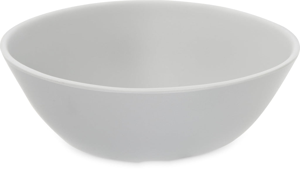 Carlisle FoodService Products Ridge Reusable Plastic Bowl Soup Bowl for Home and Restaurant, Melamine, 8 Ounces, Cement, (Pack of 24)
