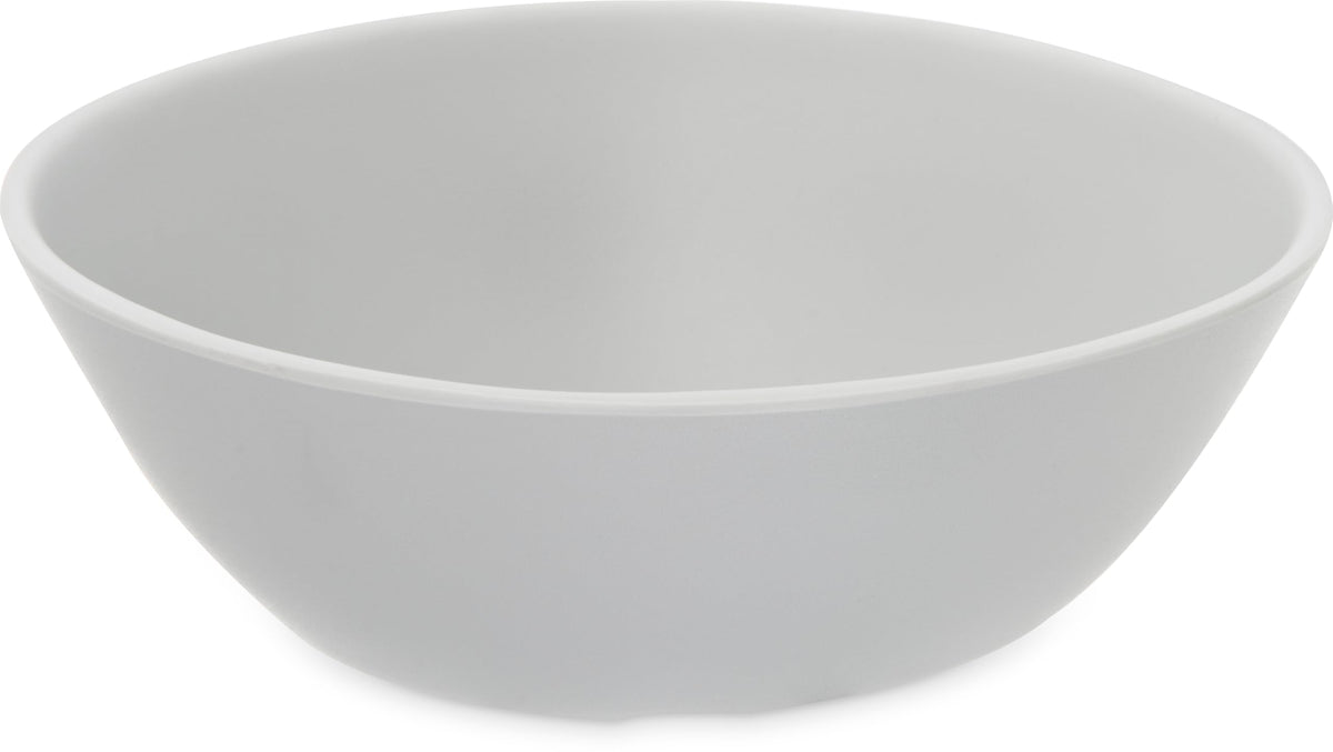 Carlisle FoodService Products Ridge Reusable Plastic Bowl Soup Bowl for Home and Restaurant, Melamine, 8 Ounces, Cement, (Pack of 24)