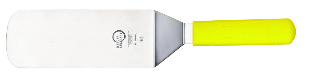 Mercer Culinary Millennia Mini Turner/Spatula, 2.5 Inch x 2.5 Inch Blade, Black Handle