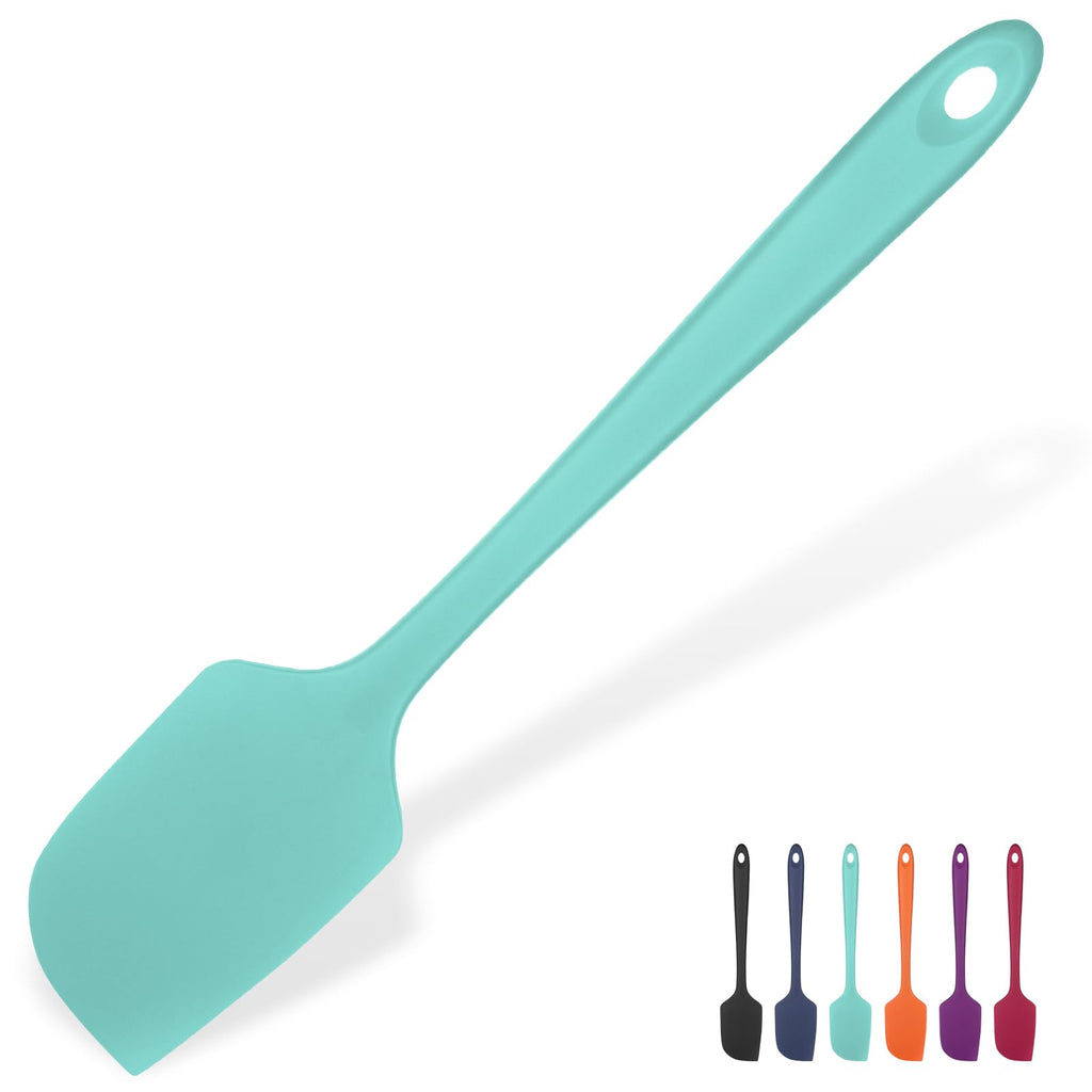U-Taste Silicone Large Spatula, 600ºF High Temp Scraper, 11.38in, Aqua Sky