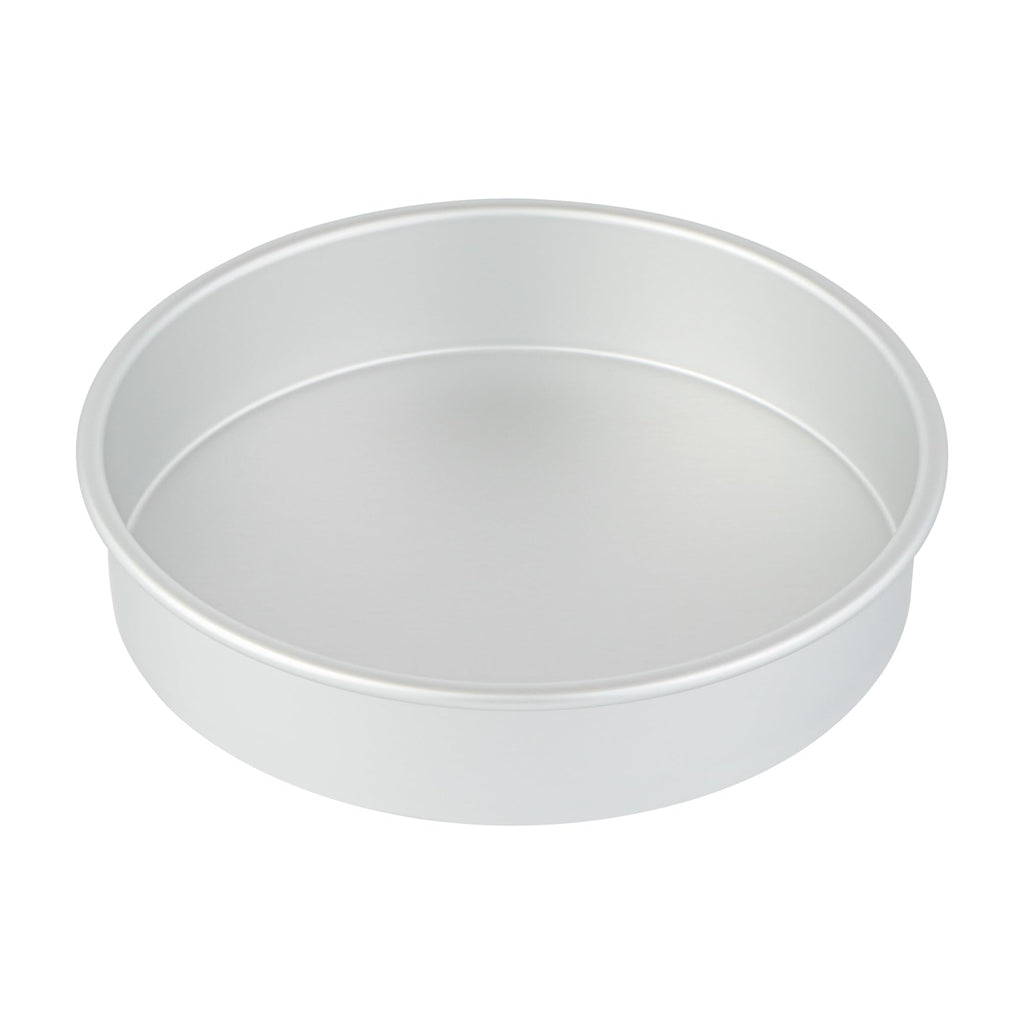 Restaurantware-Met Lux 9 x 2 Inch Straight-Sided Baking Tin, 1 Round Cake Pan - Oven-Ready, Freezable, Anodized Aluminum Round Baking Pan, Greaseproof, For Layer Birthday Cake