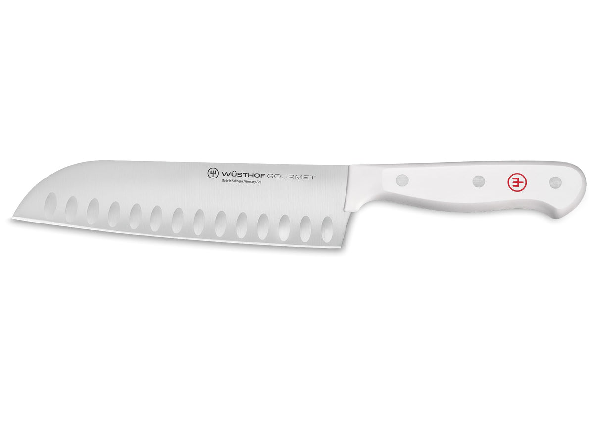 WÜSTHOF Gourmet White 7" Hollow Edge Santoku Knife
