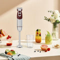 MegaWise Pro Titanium Reinforced 5-in-1 Immersion Hand Blender, Powerful Motor with 80% Sharper Blades, 12-Speed Corded Blender, Including 500ml Chopper, 600ml Beaker