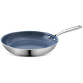 Ephaclad 8 Inch Ceramic Frying Pan Skillet, Stainless Steel Nonstick Egg Pan, PTFE PFAS PFOA Free, Induction Compatible, Oven Safe, Hand Wash Recommended for Longer Coating Life