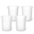 Gartful 450ml Large Silicone Measuring Cups, 15OZ Reusable Squeeze and Pour Resin Cups for Epoxy, Casting Molds, Slime, Craft Art Projects, Cup Making, Waxing, 4 Packs