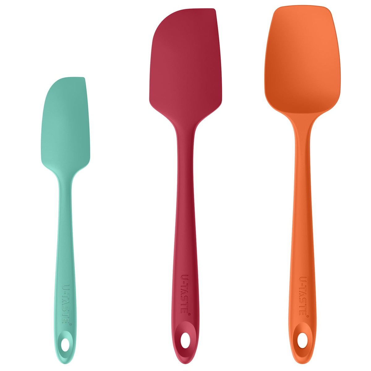 U-Taste Silicone Spatula Set, 600ºF High Heat Resistant, 3Pc, Midnight Blue