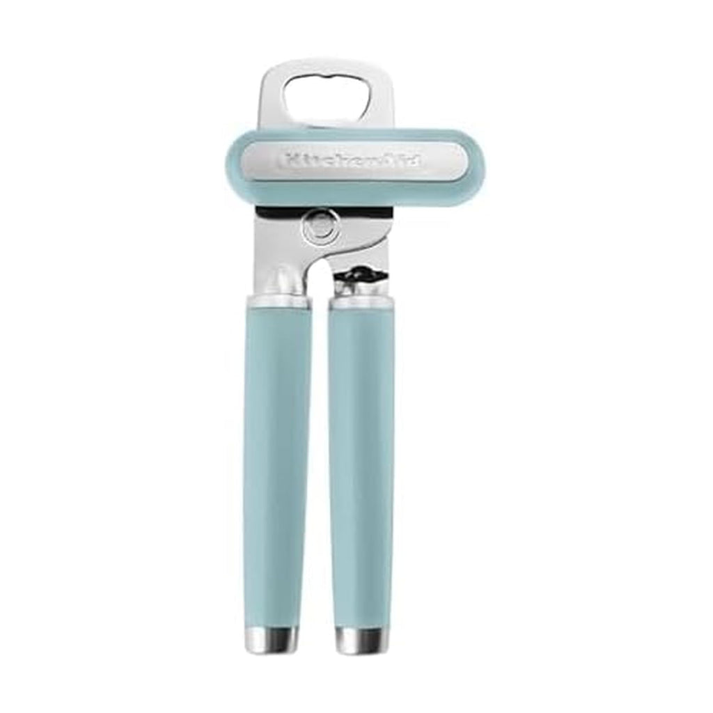 KitchenAid Classic Multifunction Can Opener and Bottle Opener Easy to Use, Razor Sharp Stainless Steel Cutting Wheel, Soft Ergonomic Handles, Almond Cream