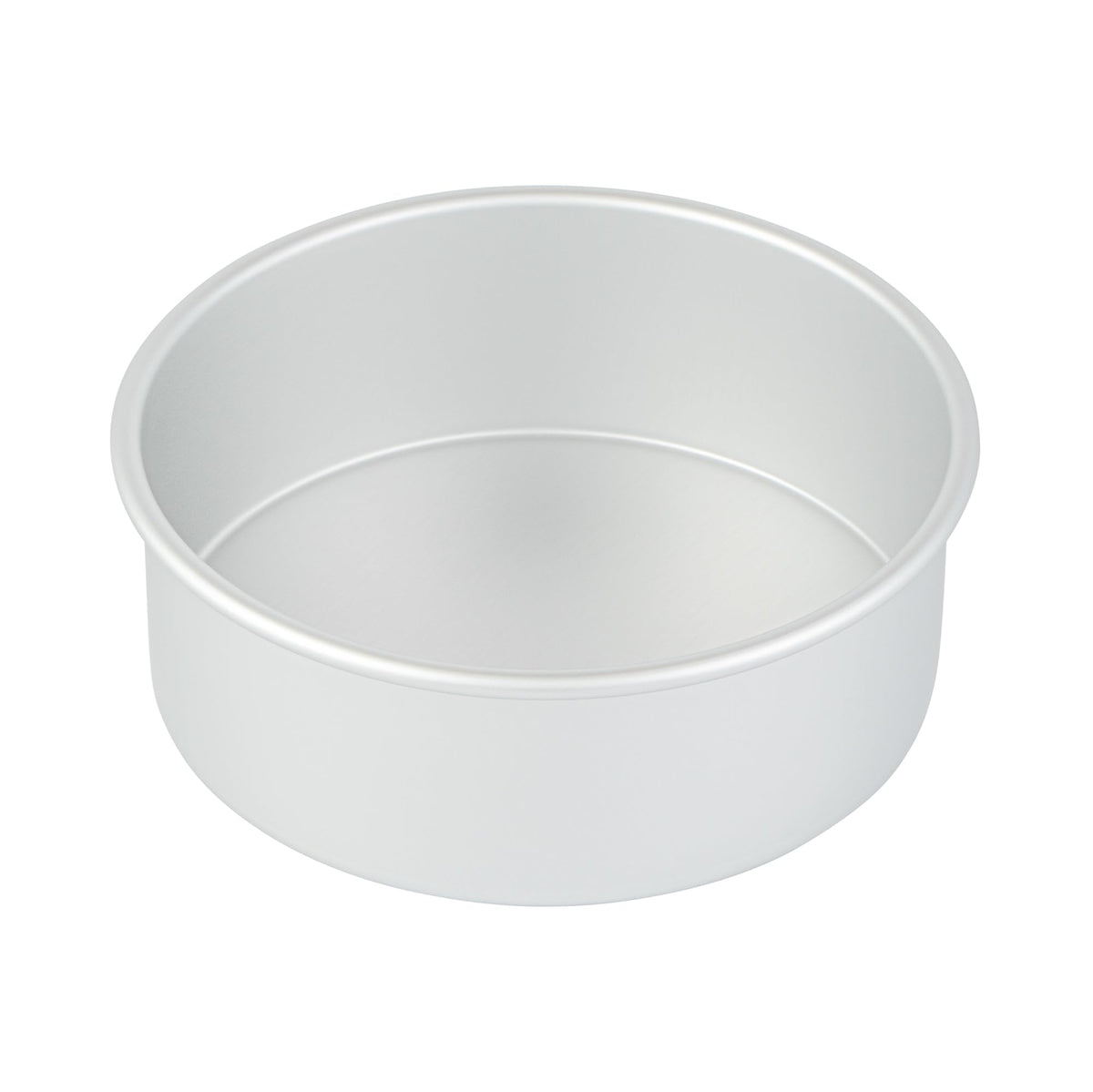 Restaurantware-Met Lux 8 x 3 Inch Straight-Sided Baking Tin, 1 Round Cake Pan - Oven-Ready, Freezable, Anodized Aluminum Round Baking Pan, Greaseproof, For Layer Birthday Cake