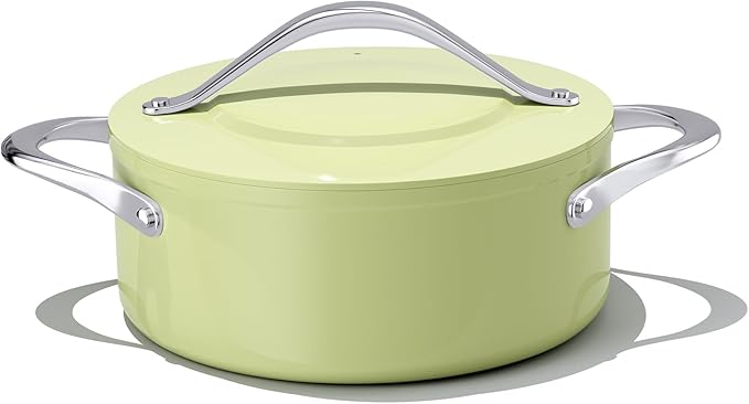 CookinCraze Ceramic Dutch Oven with Lid, 4.5 QT Nonstick Pot for Baking