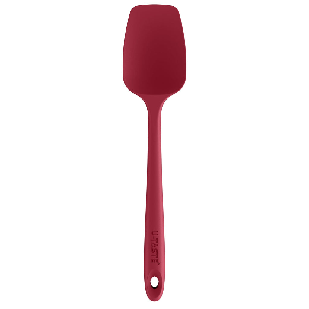 U-Taste Silicone Spoon Spatula, 480°F High Temp Spoonula, 11.38", Black