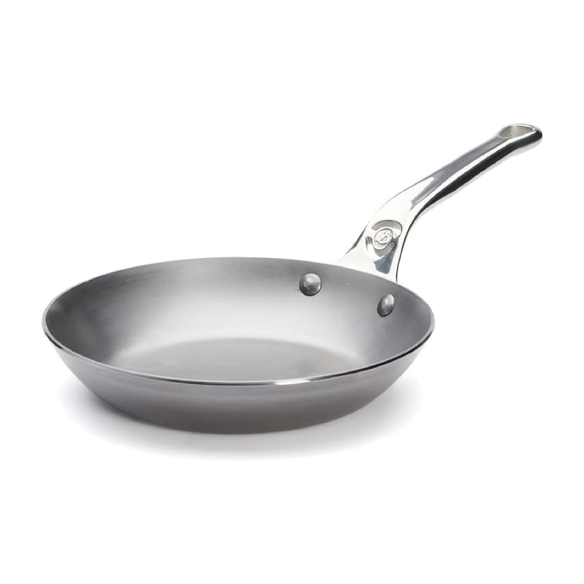 de Buyer MINERAL B Pro Carbon Steel Fry Pan - 9.5” Diameter, 6.9” Cooking Surface - Ideal for Searing, Sauteing & Reheating - Naturally Non-Stick Finish - Made in France