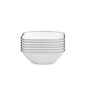 Corelle Vitrelle 6-Piece Salad Plate Set, Triple Layer Glass and Chip Resistant, Lightweight Square 10-1/4-Inch Plates Set, Splendor