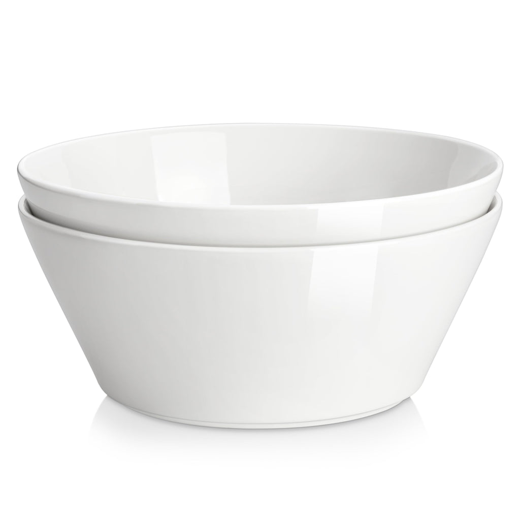 MALACASA 35 OZ Soup Bowls Set of 4, White Bowls Deep Cereal Ramen Bowl